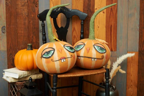 Gallerie Ii Halloween Jack Pumpkin Head Jack O' Lantern Harvest Folk Art Doll Collectible Figurine In Multi