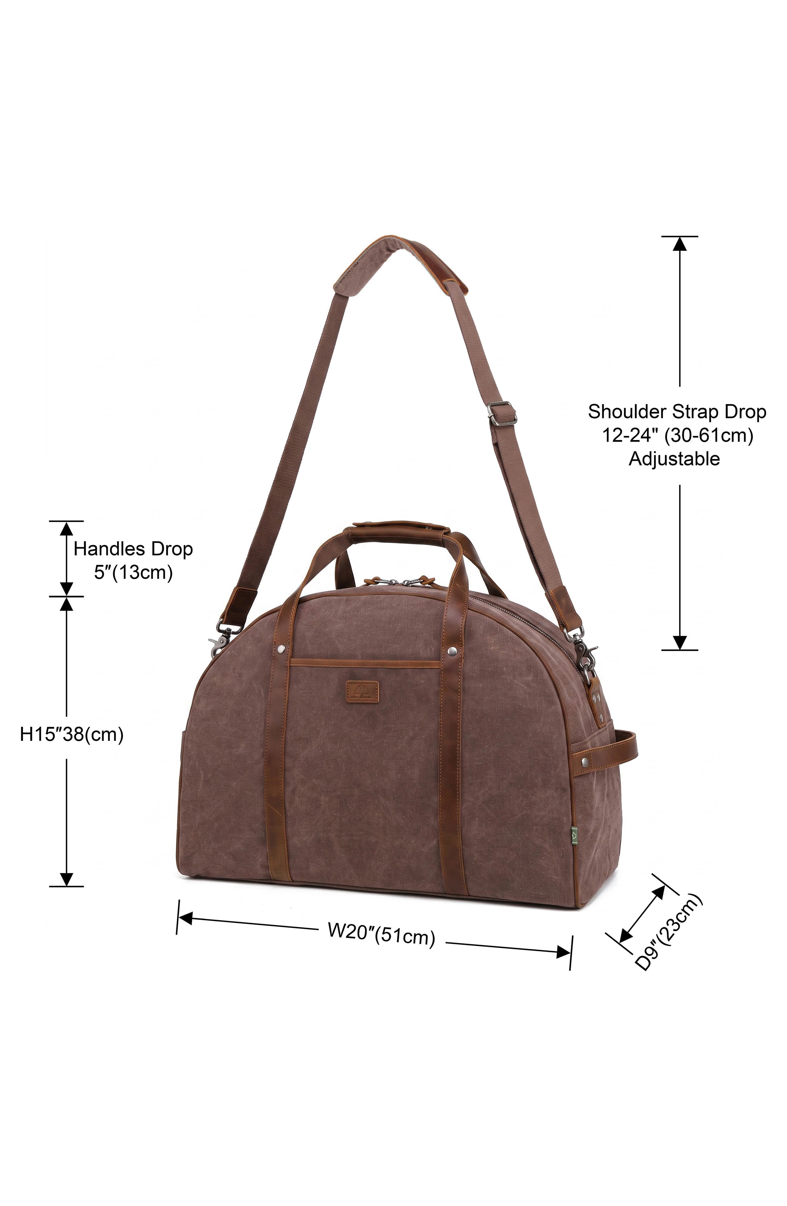 Stone Creek Waxed Canvas Duffle Bag, Alternate, color, BROWN