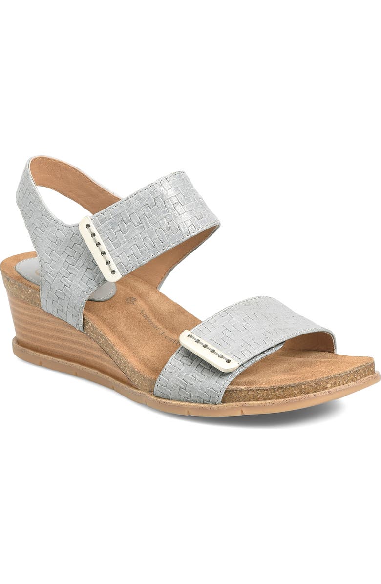 Söfft Verdi II Slingback Wedge Sandal, Main, color, Chambray