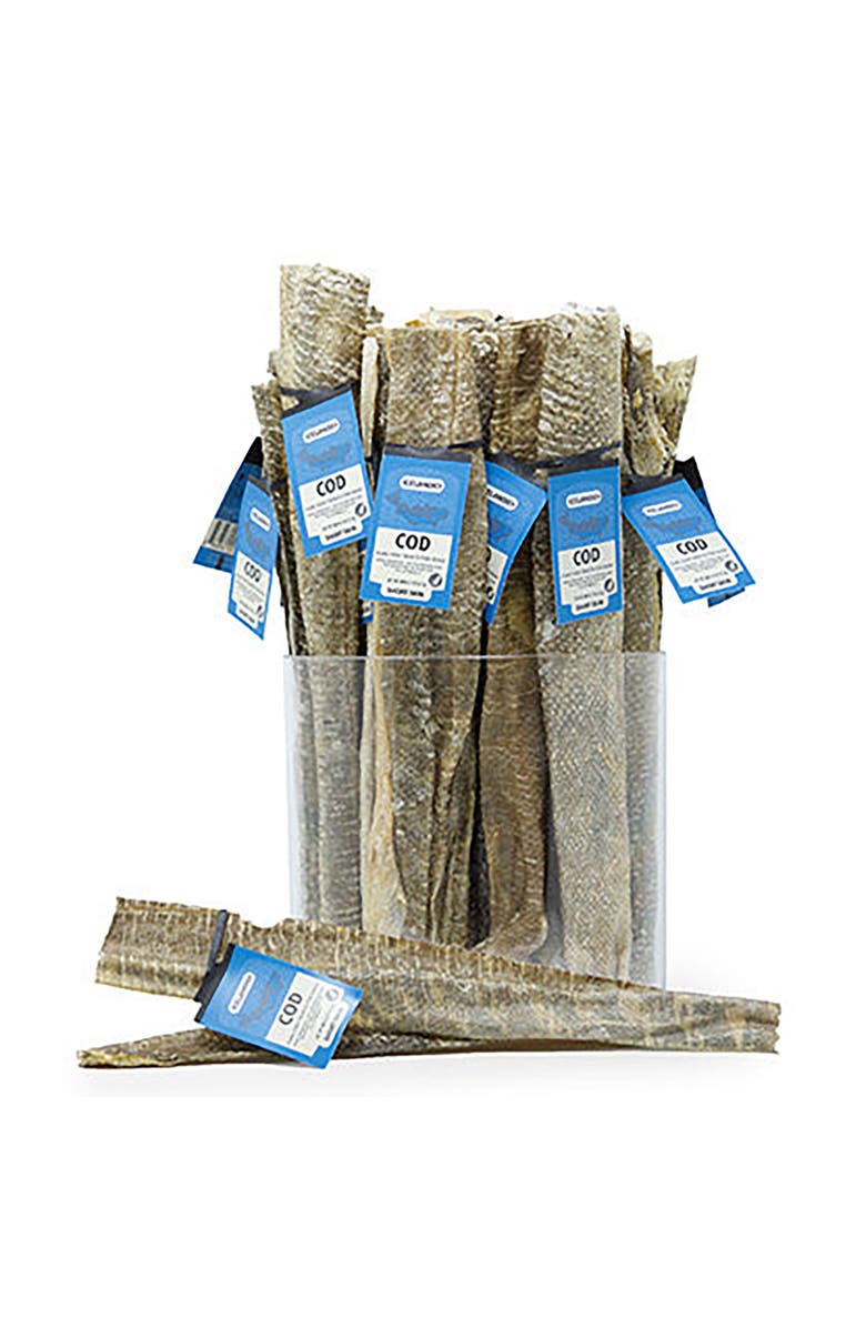 ICELANDIC+ 8 to 10 Inch Cod Short Skins 36 Pack Dog Treat Chews, Alternate, color, Multicolored