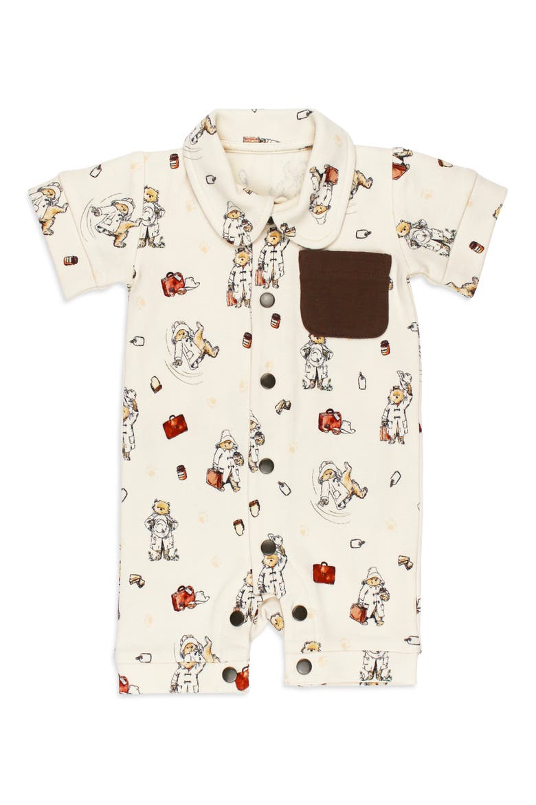 x Paddington® Organic Cotton Romper, Main, color, ADVENTURE PADDINGTON