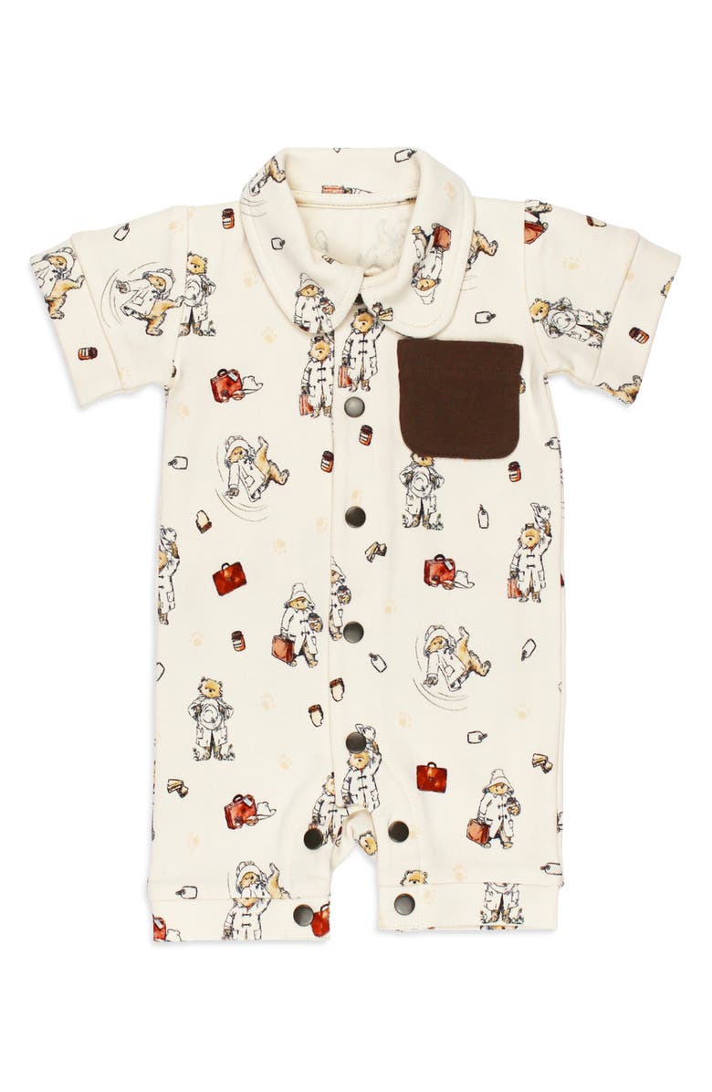 L'ovedbaby x Paddington<sup>®</sup> Organic Cotton Romper, Main, color, Adventure Paddington