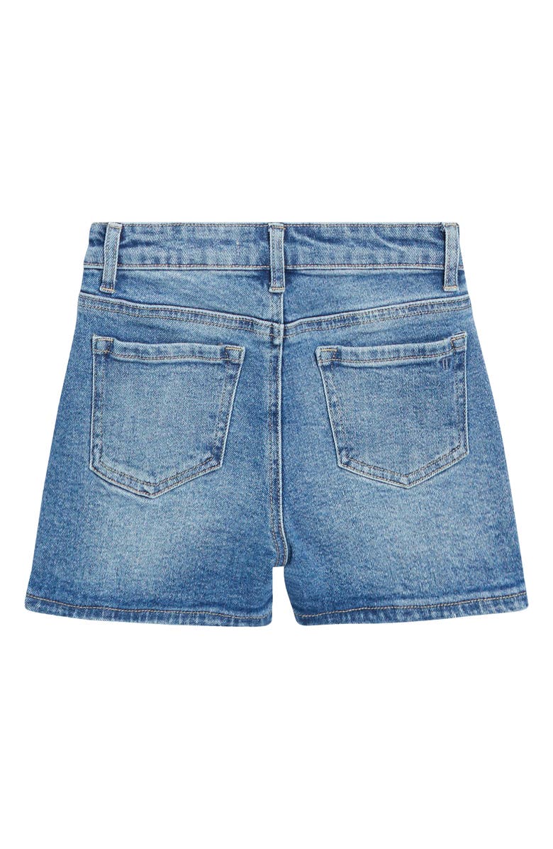 Tractr Kids' Brittany Basic Five-Pocket Denim Shorts, Alternate, color, Dark Indigo
