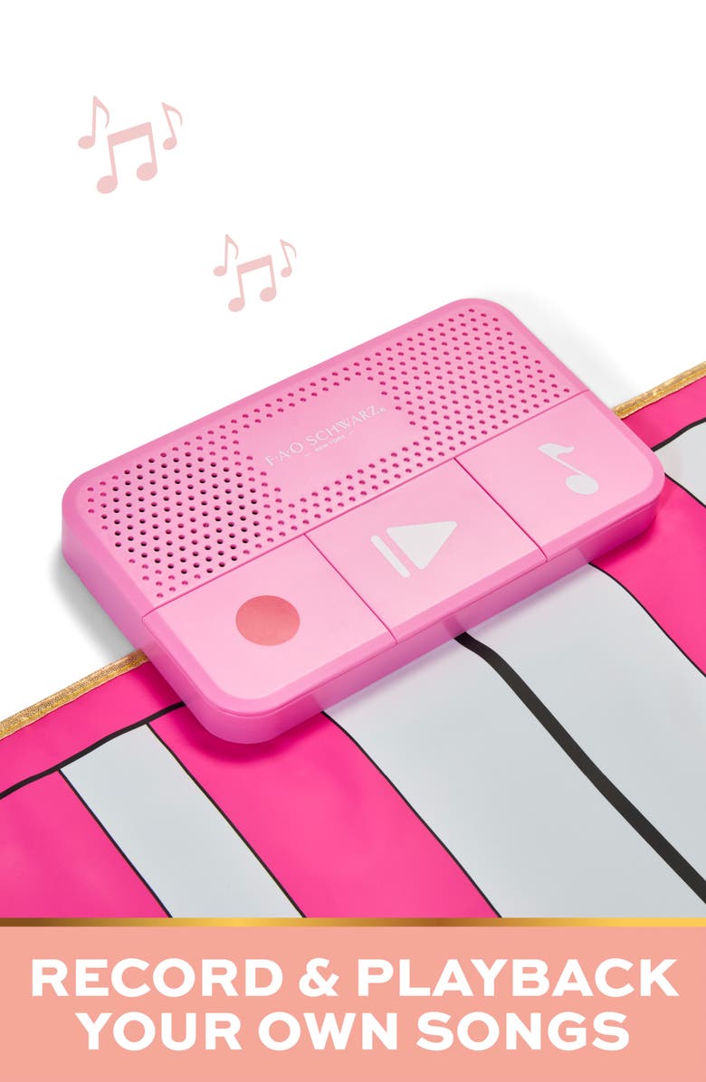 FAO Schwarz Toy Piano Dance Mat, Alternate, color, Light/ Pastel Pink