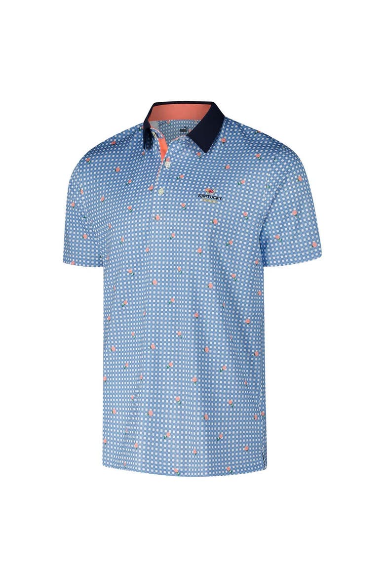 Men's Puma Blue Kentucky Derby Kentucky Derby Pique Gingham Polo, Alternate, color, Blue