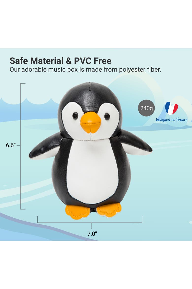 Musical Animals - Penguin, Plush Baby Music Box, Nursery Toy & Décor, Alternate, color, Black / White