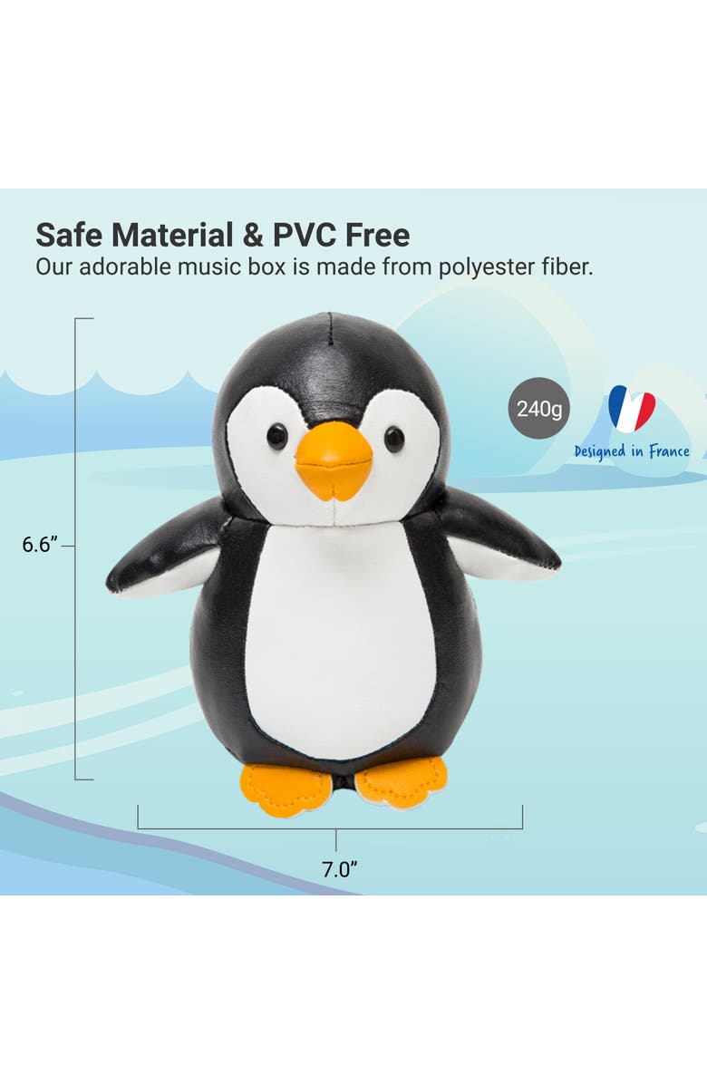 Little Big Friends Musical Animals - Penguin, Plush Baby Music Box, Nursery Toy & Décor, Alternate, color, Black / White