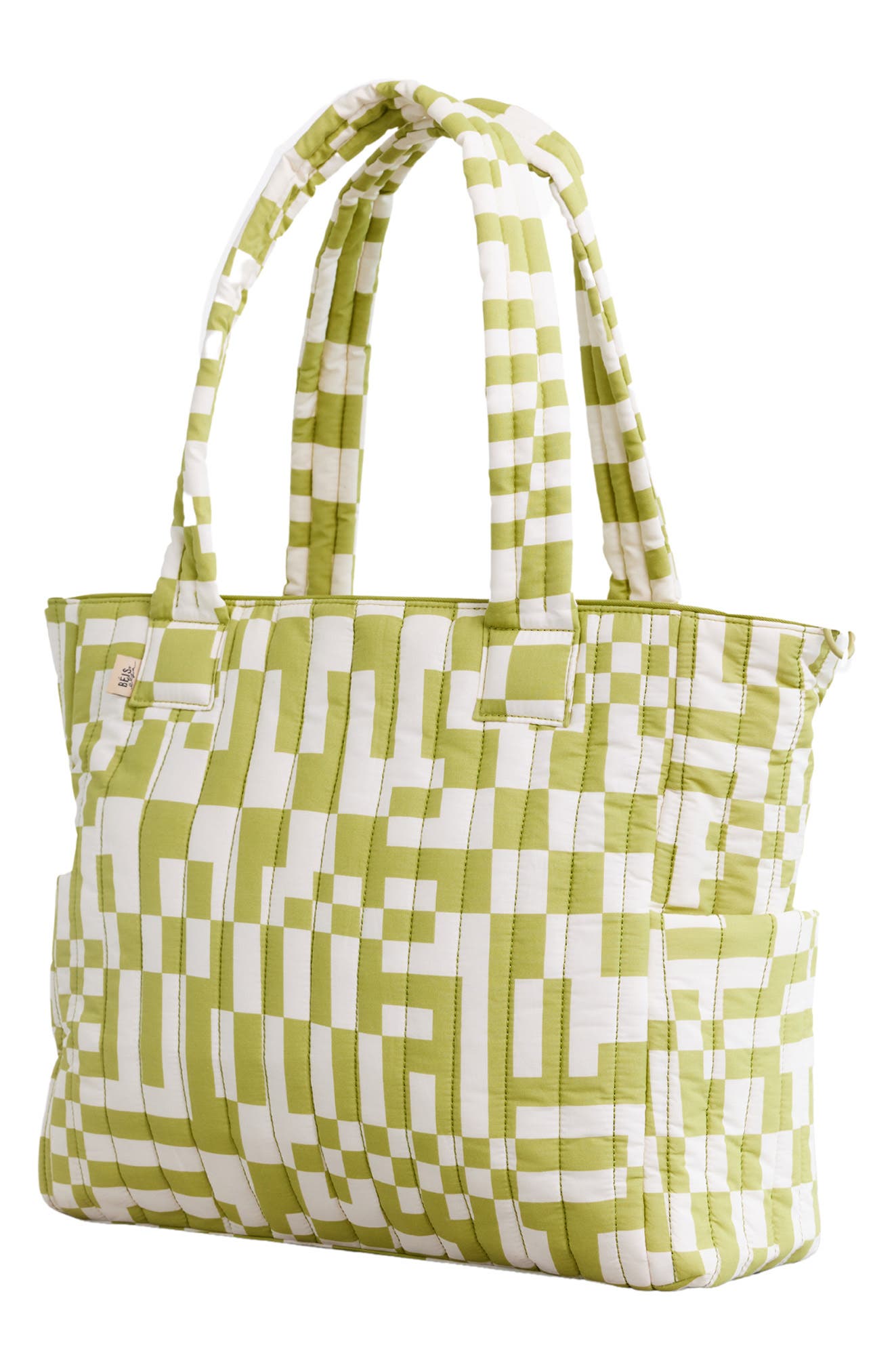 Béis Reversible Cotton Canvas Tote Diaper Bag, Alternate, color, 