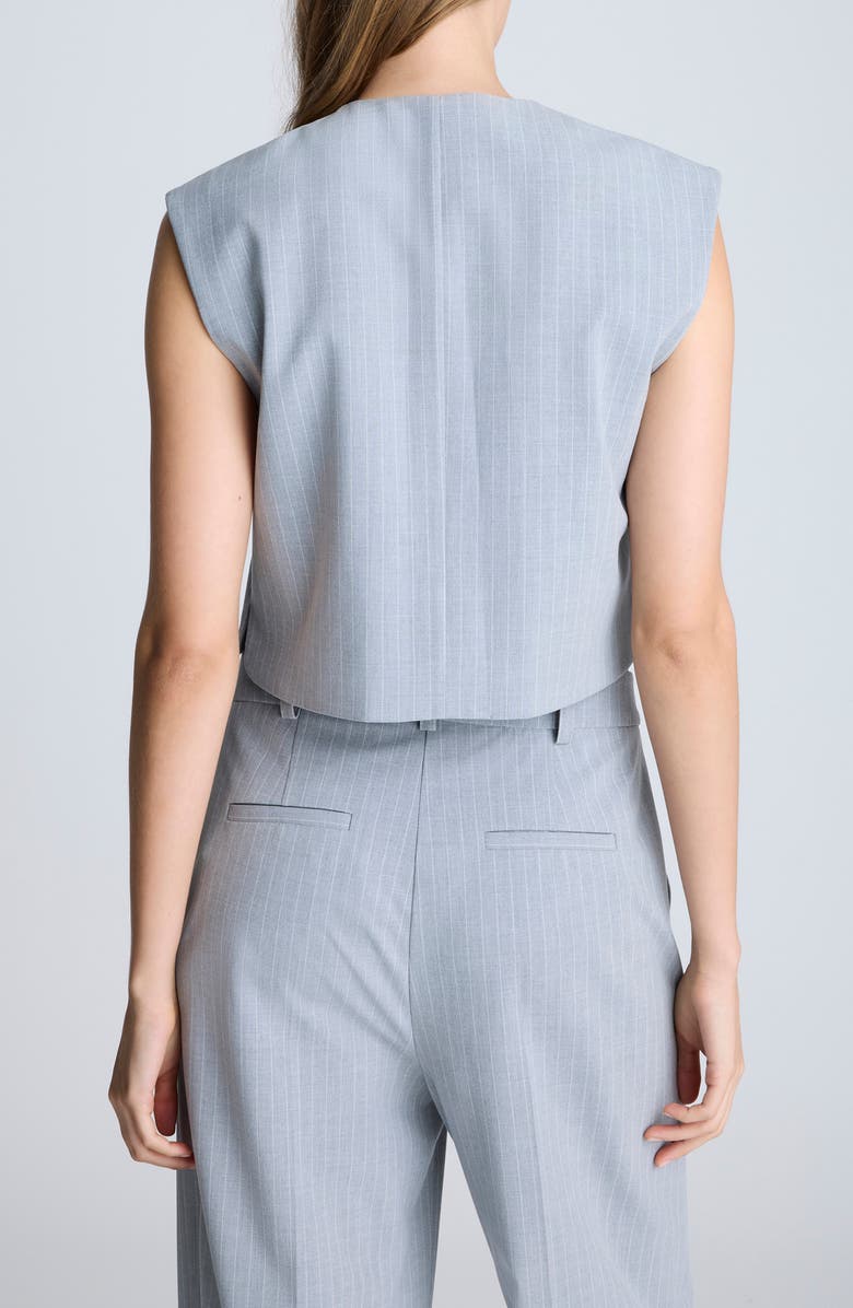 Kenneth Cole Pinstripe Boxy Crop Vest, Alternate, color, 