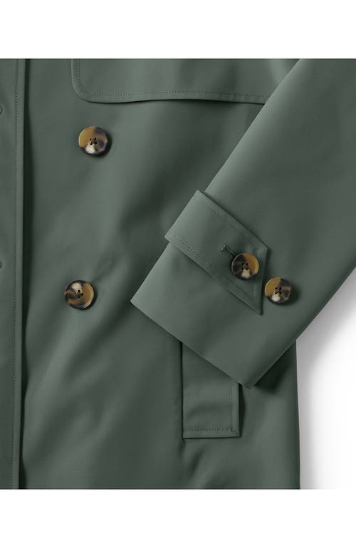 Lands' End Squall Waterproof Modern Trench Coat In Spruce