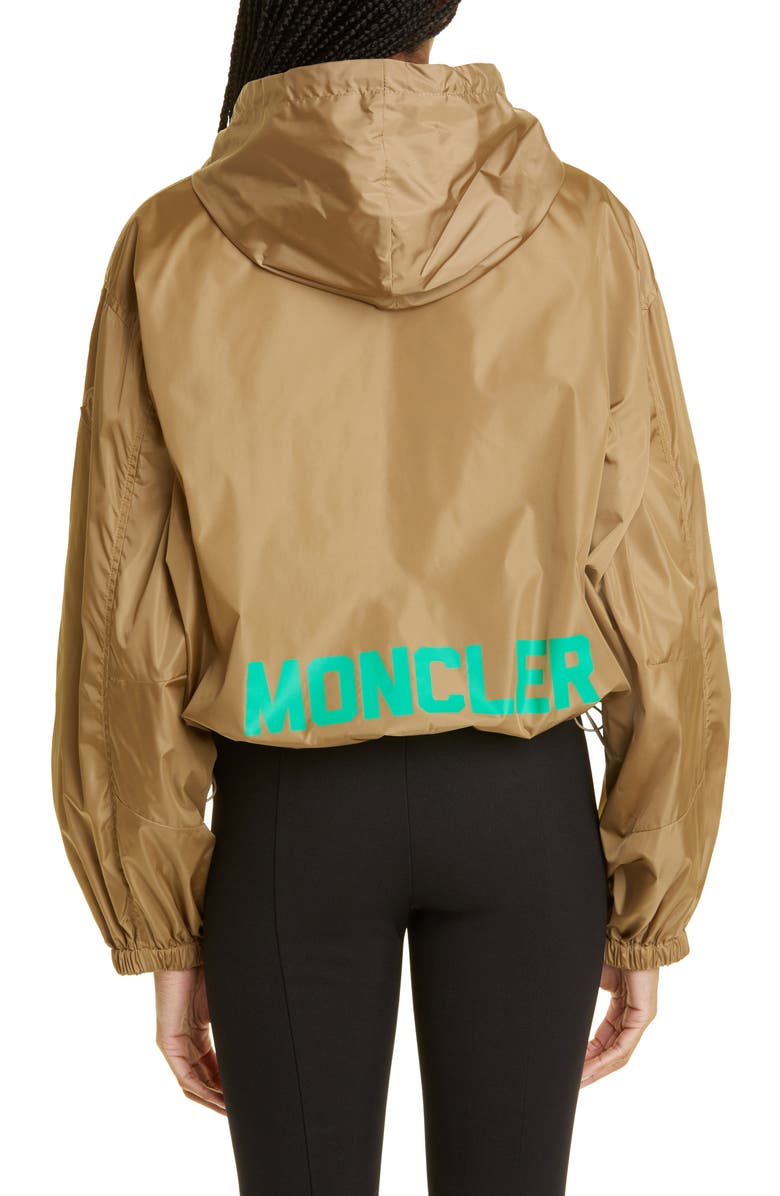Moncler Vernois Logo Back Hooded Jacket, Alternate, color,