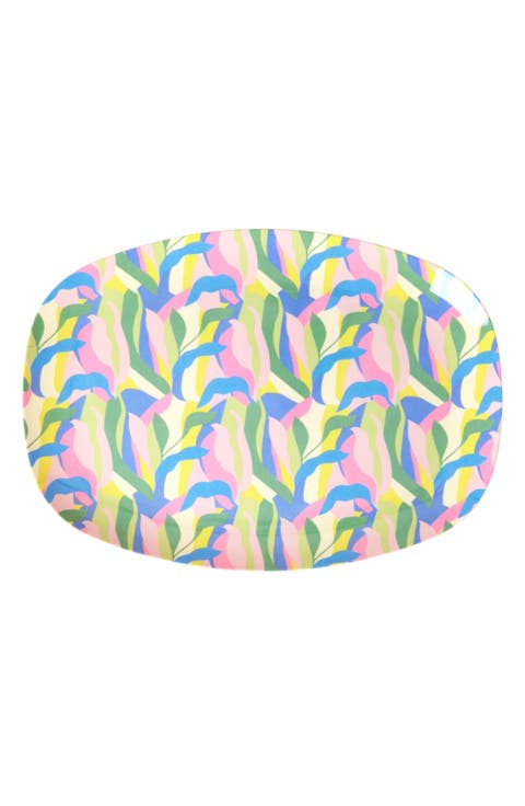 Set of Four Oblong Melamine Plates