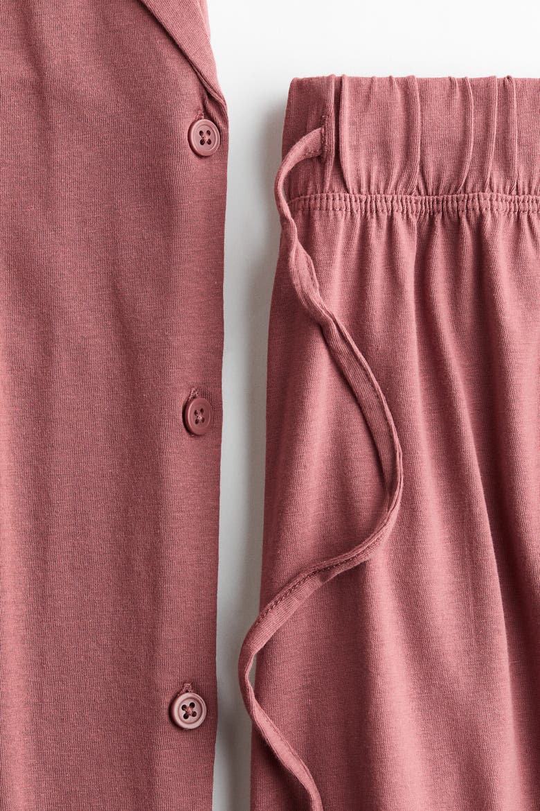 Mama Cotton Pajamas, Alternate, color, Dark dusty pink