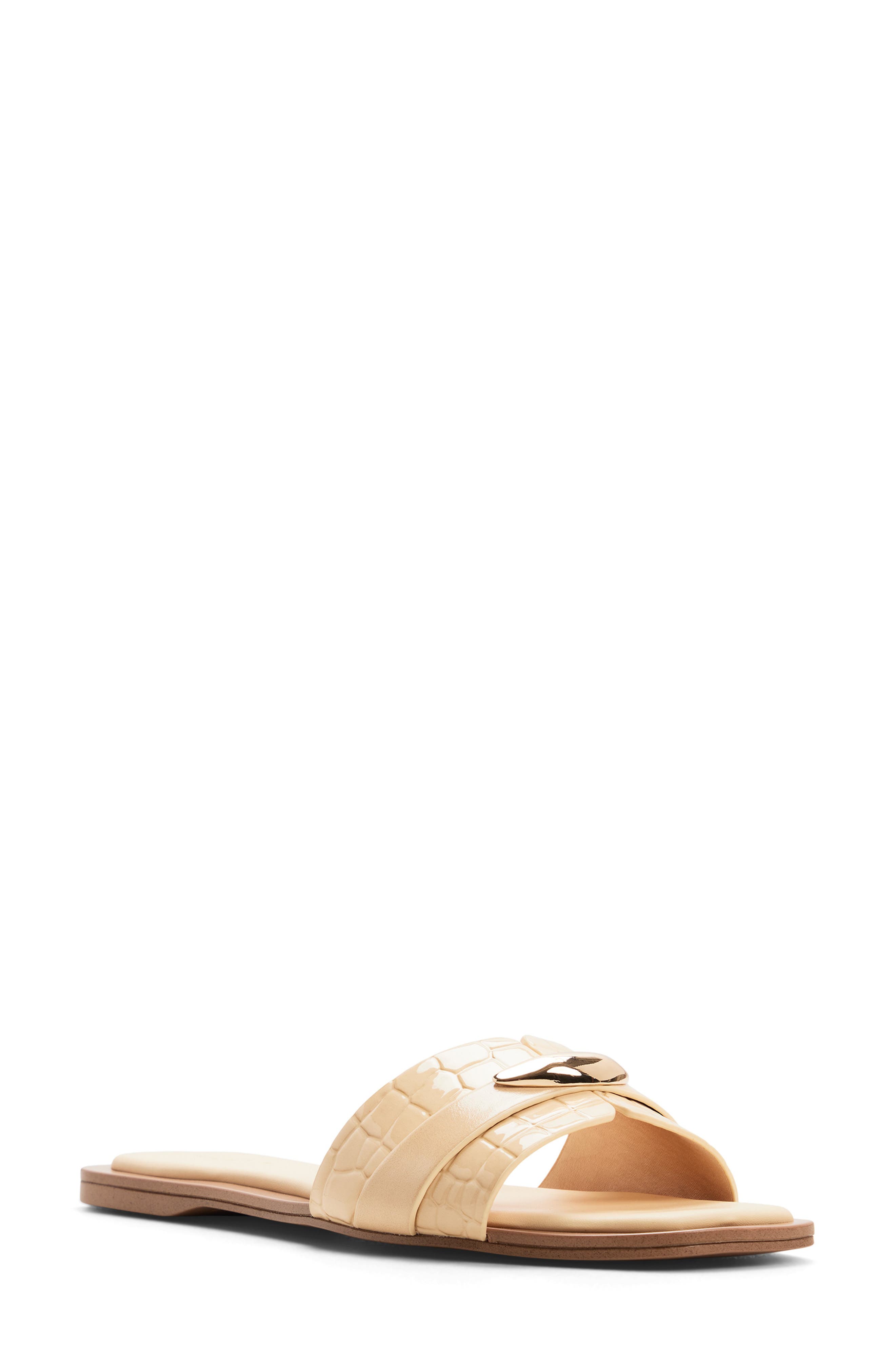 Briela Slide Sandal, Main, color, LIGHT YELLOW