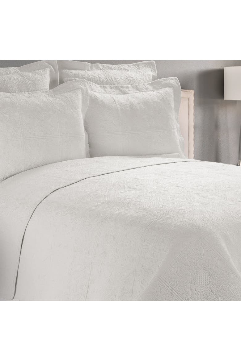 Jacqueline Matelassé Quilt, Alternate, color, Off-White