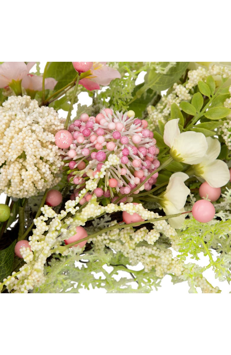 Northlight Allium and Lavender Spring Wreath - 28" - Pink, Alternate, color, Pink