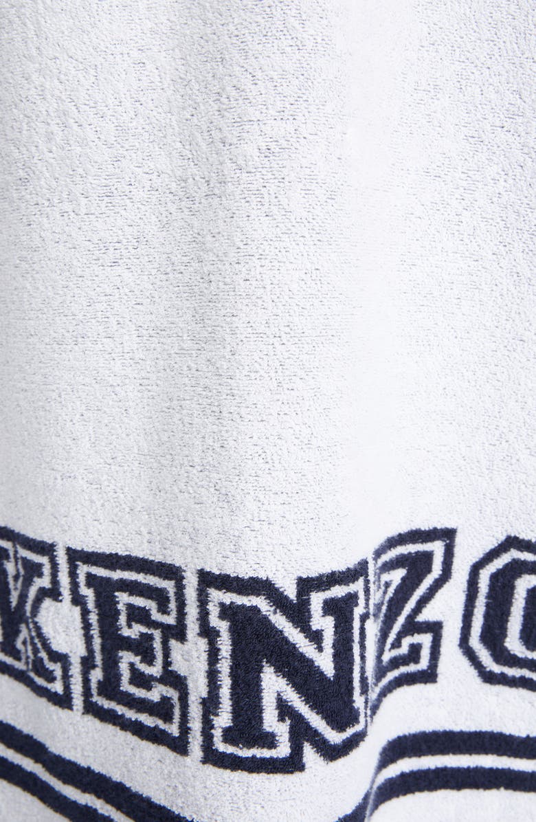 KENZO Sailor V-Neck Terry Cloth Varsity Cardigan, Alternate, color, 