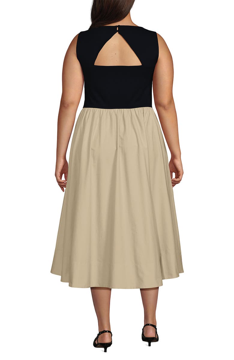 Lands' End Plus Size Sleeveless Solution Duet Dress, Alternate, color, 