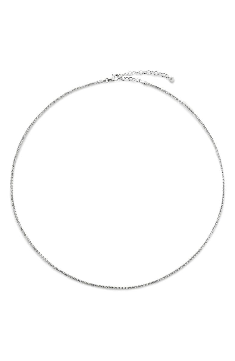 Monica Vinader Wheat Chain Necklace, Main, color, Sterling Silver