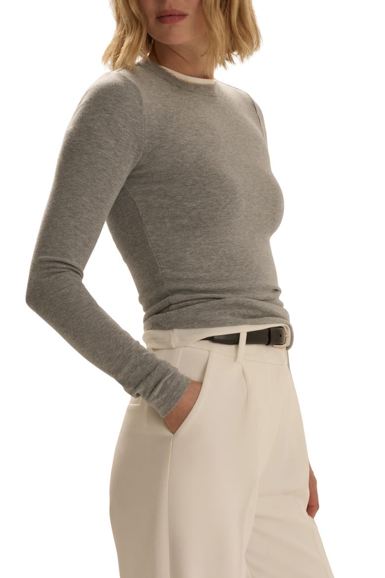 The Heritage Long Sleeve Tee, Alternate, color, HEATHER GREY