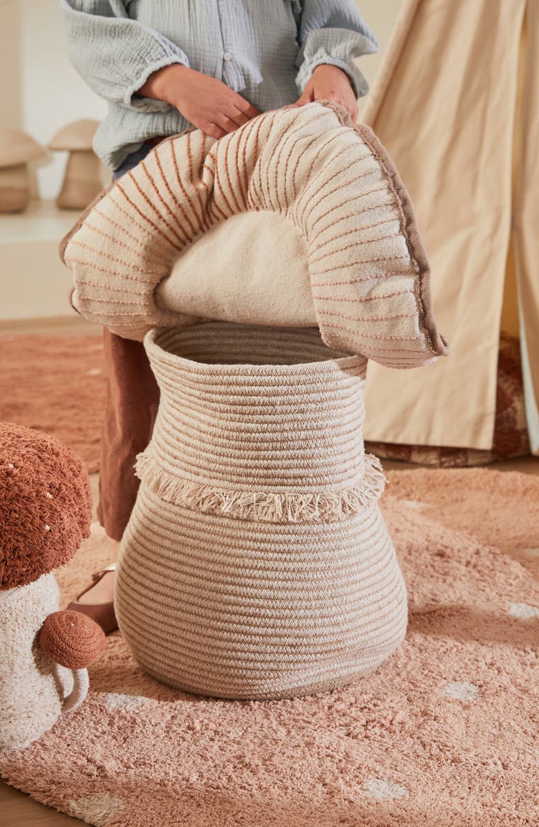 Lorena Canals Mushroom Basket, Alternate, color, Natural Light Brown