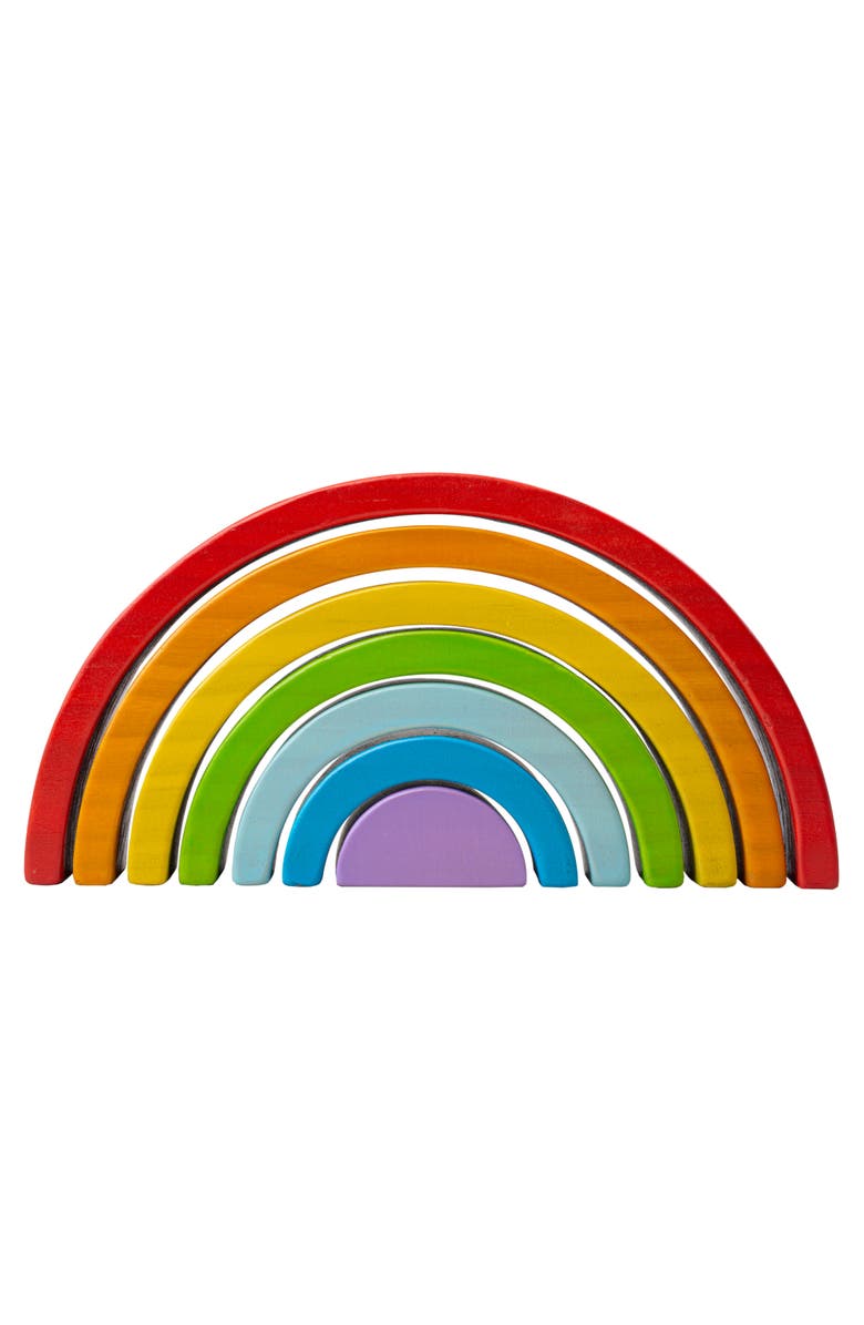 Bigjigs Toys Wooden Stacking Rainbow - Small, Alternate, color, Multicoloured