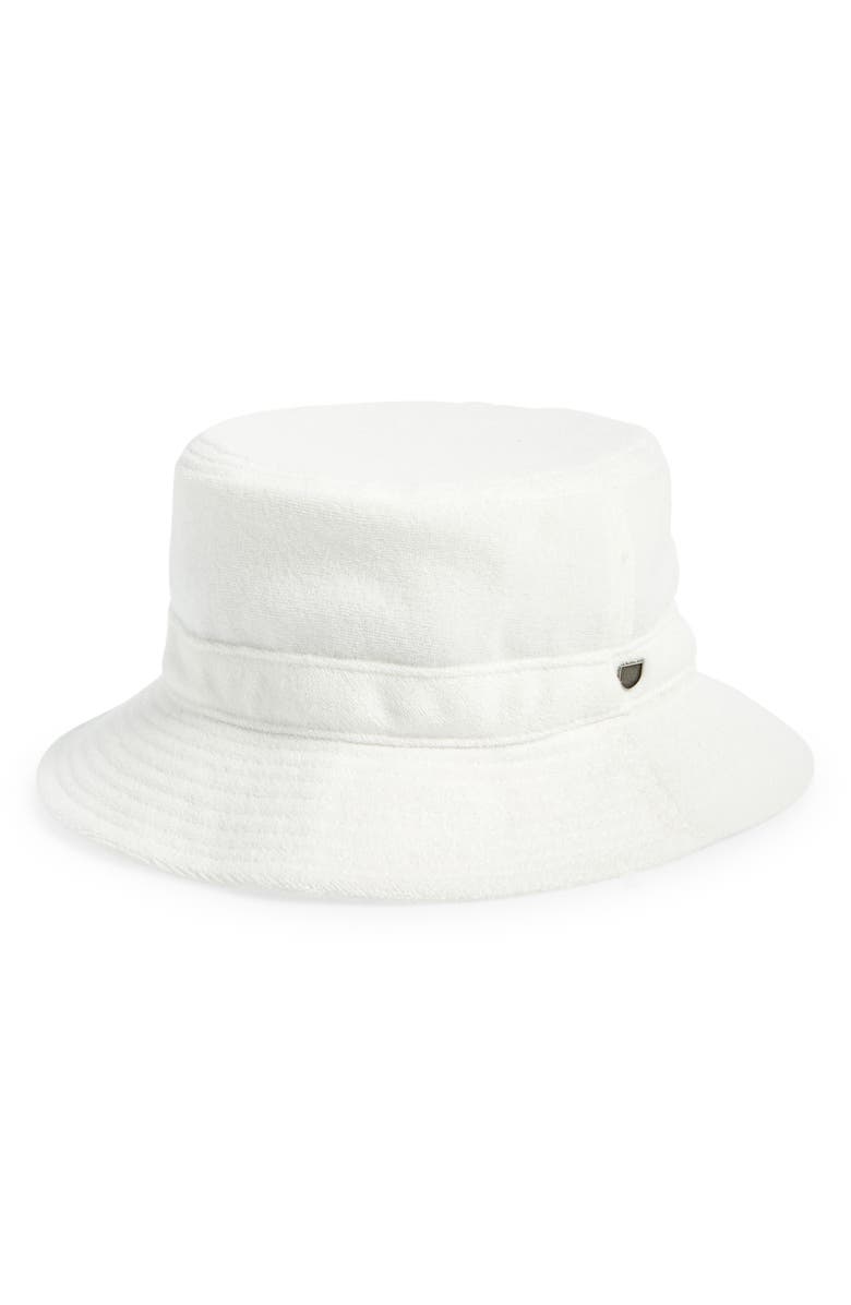 Brixton Nora Packable Bucket Hat, Main, color, White