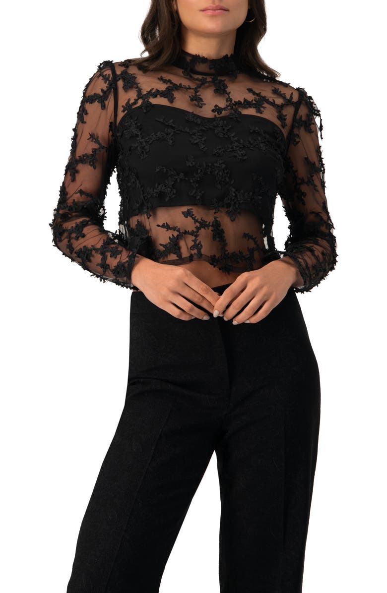 IVONNE Textured Straight Blouse, Main, color, Black