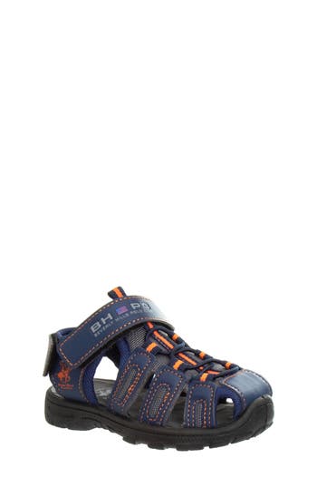 Josmo Kids' Beverly Hills Polo Club Sandal In Navy Orange
