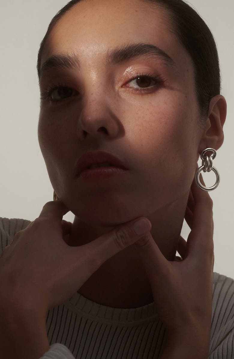 Lady Grey Mina Sterling Silver Plate Drop Earrings, Alternate, color, Silver