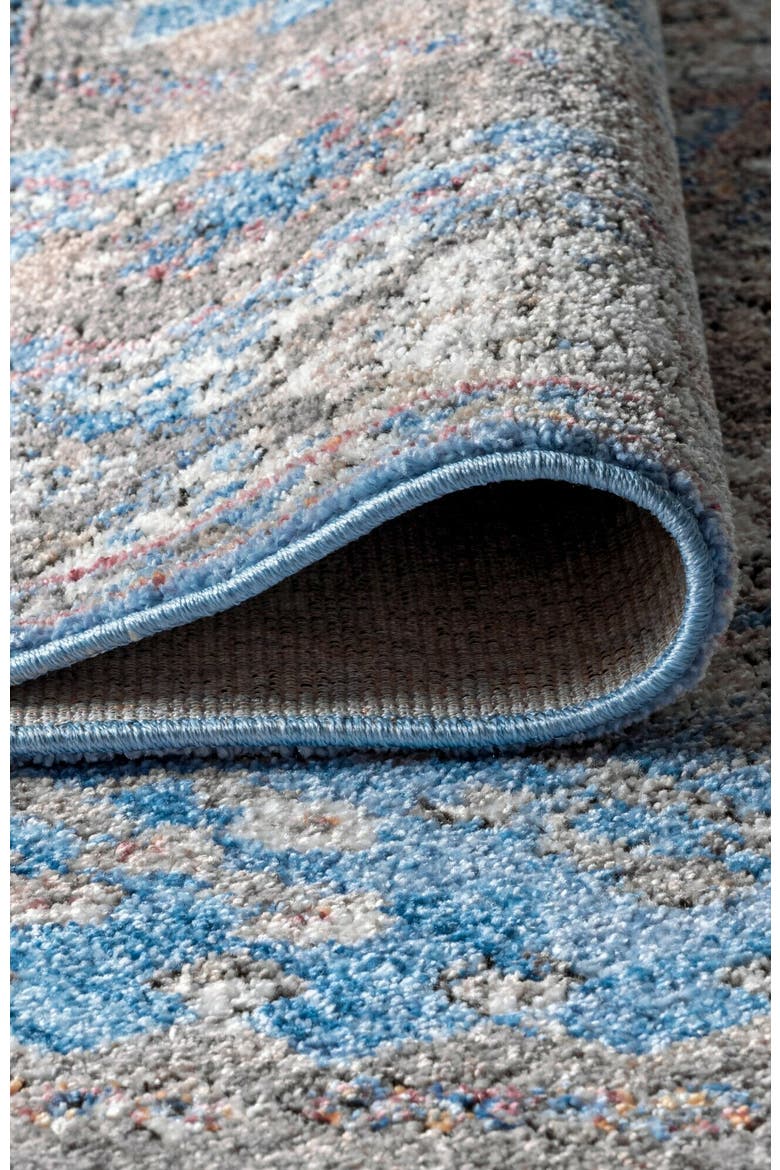 Kesan Vintage Medallion Area Rug, Alternate, color, Turquoise/Gray