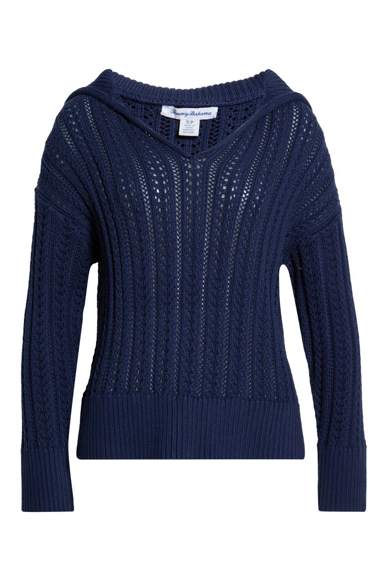 Zoe Sailor Collar Sweater, Alternate, color, COASTLINE