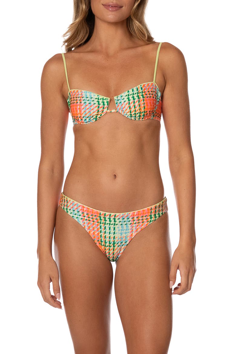 Dreamy Grid Iconic Reversible Bikini Bottoms, Alternate, color, OPEN GREEN