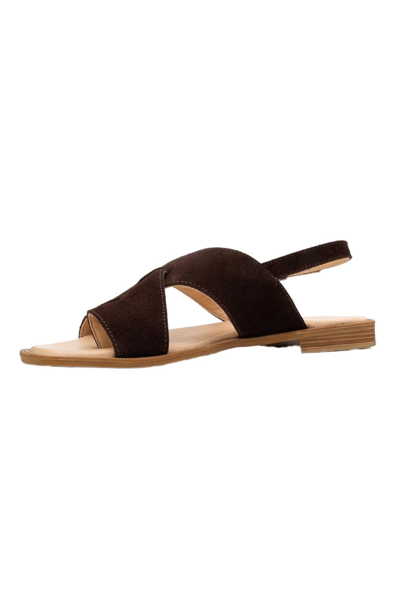 Louna Leather Thong Sandals, Alternate, color, Brown Suede Leather