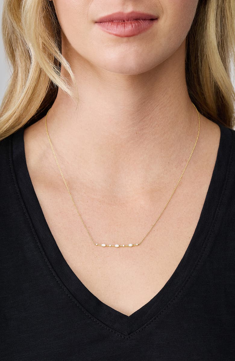 Bony Levy Aviva 18K Yellow Gold Diamond Bar Pendant Necklace, Alternate, color, 18K Yellow Gold