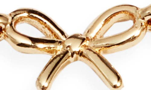 Set & Stones Bow & Freshwater Pearl Bracelet In Gold