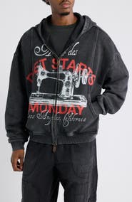 DIET STARTS MONDAY Atelier Graphic Zip Hoodie