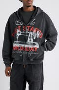 DIET STARTS MONDAY Atelier Graphic Zip Hoodie