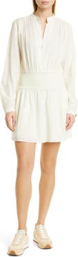 rag & bone Calista Long Sleeve Cotton & Silk Minidress