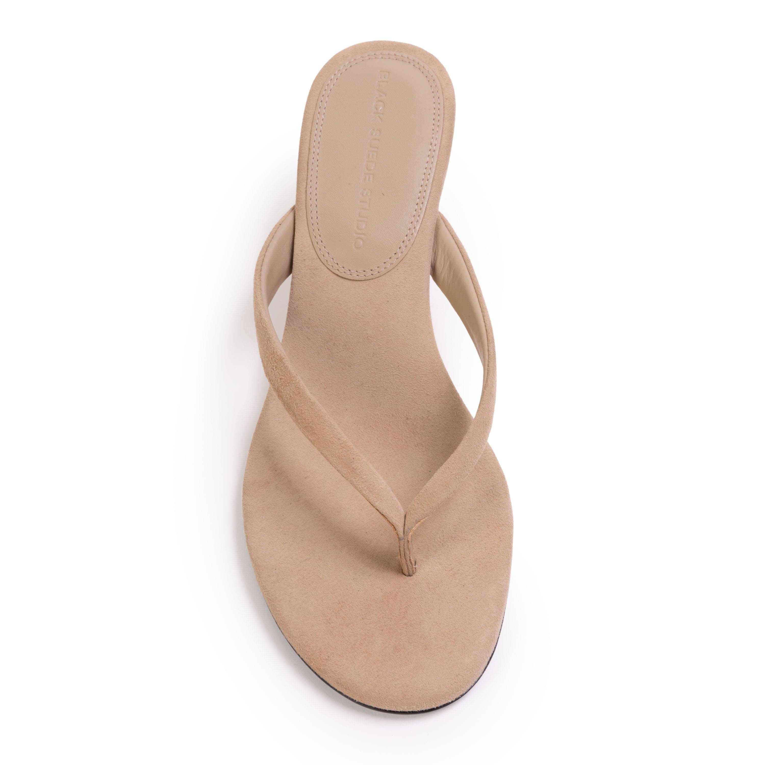 BLACK SUEDE STUDIO Easy 50 Wedge, Alternate, color, Tan Suede