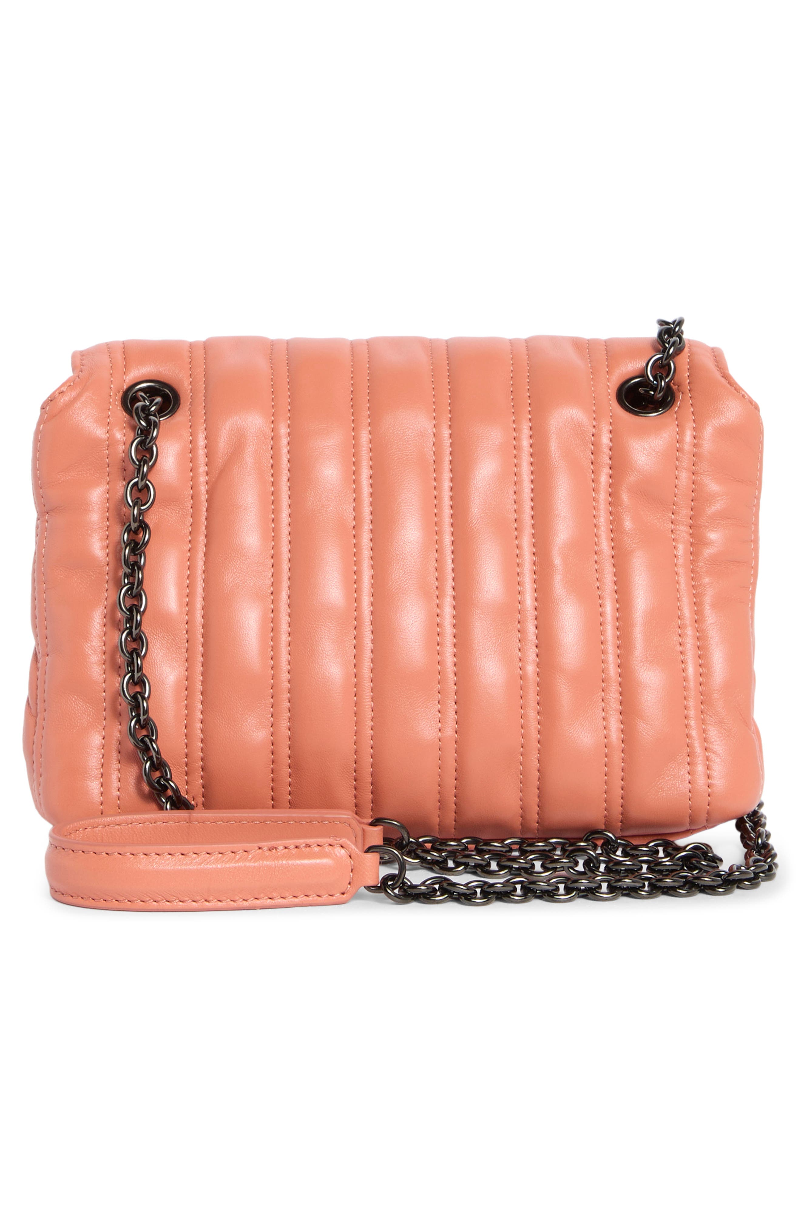 Brioche Small Leather Shoulder Bag, Alternate, color, BLUSH