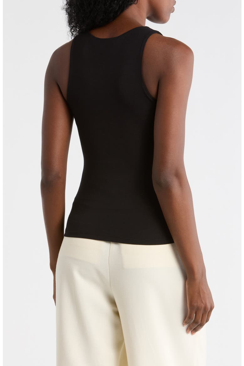 Fitted Tank Top, Alternate, color, BLACK