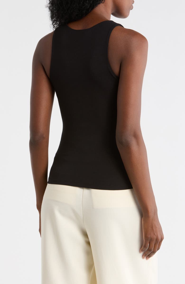 Renee C Fitted Tank Top, Alternate, color, Black