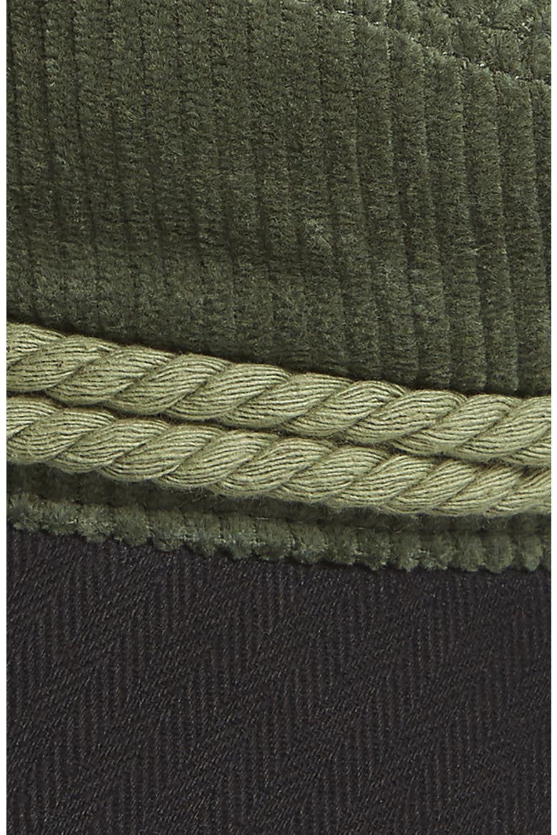 Fiddler Corduroy Baker Boy Cap, Alternate, color, GREEN/ BLACK