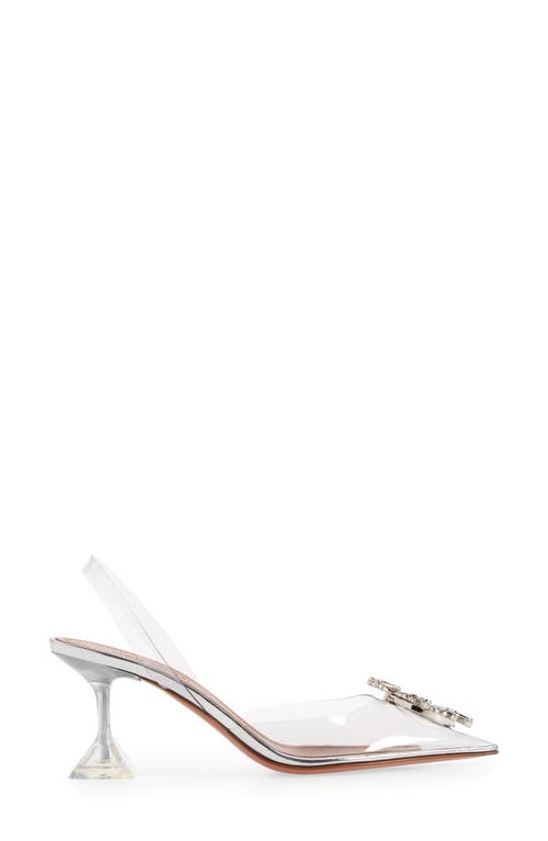 Amina Muaddi Begum Pointed Toe Slingback Pump In Transparent Pvc