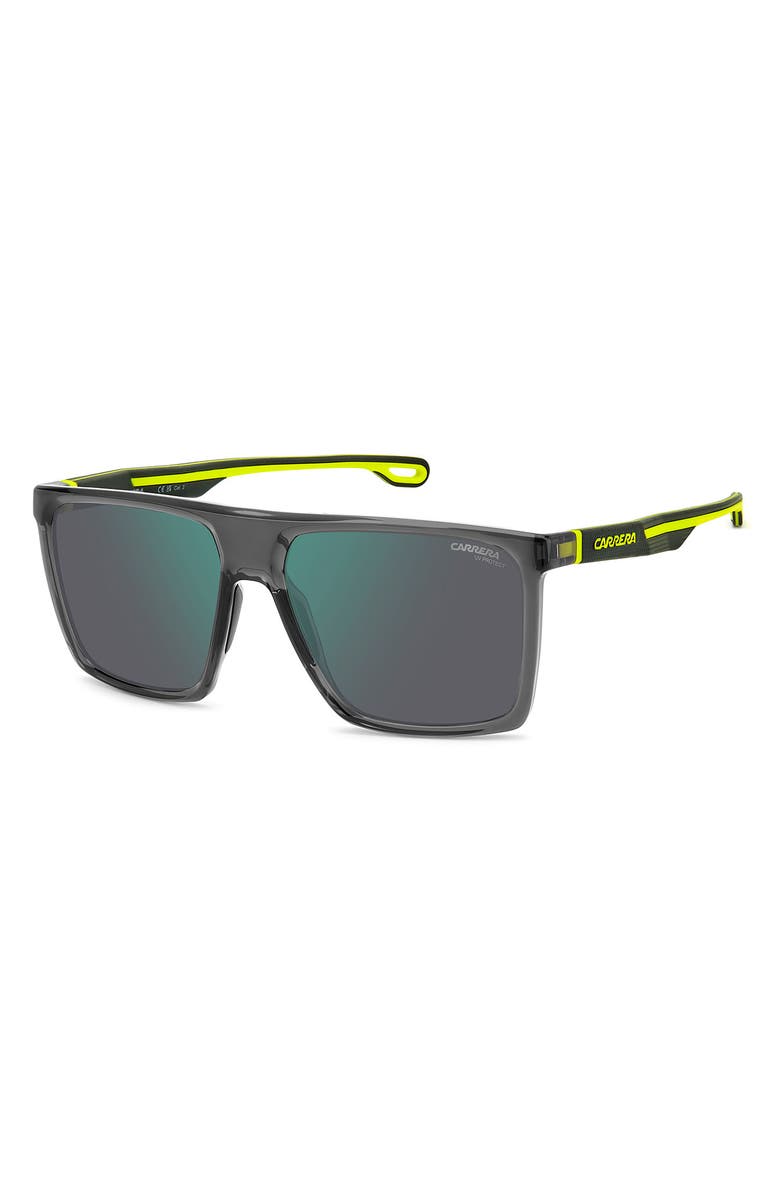 Carrera Eyewear 58mm Gradient Polarized Shield Sunglasses, Alternate, color, Grey Yellow