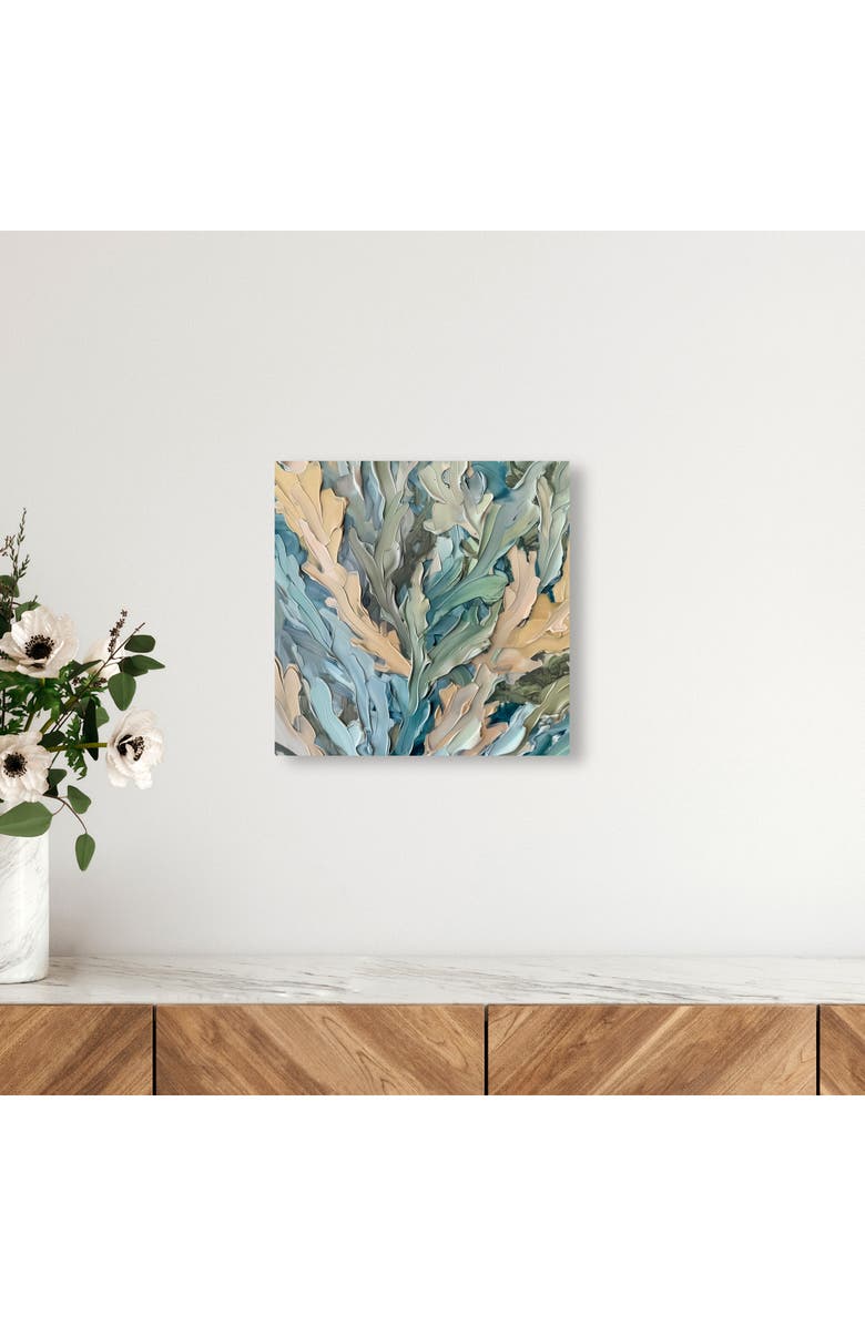 Wynwood Studio Calming Seaweed Beach Coastal Inspired Canvas Wall Art, Alternate, color, Blue