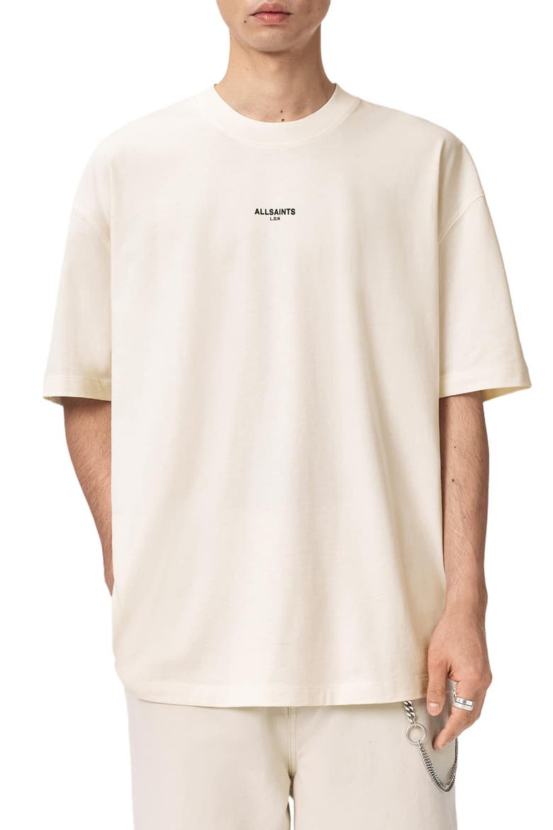 Mikro Oversize Cotton Graphic T-Shirt, Main, color, ASHEN WHITE WHITE