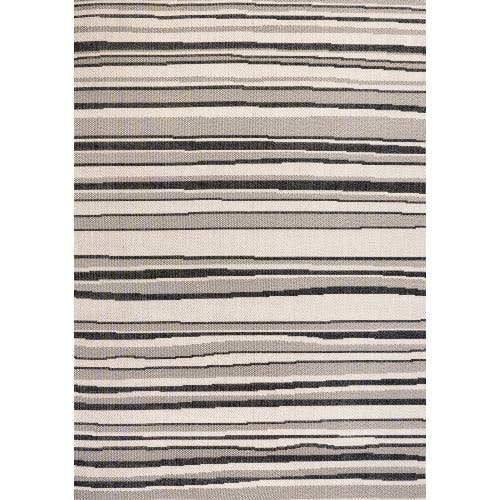Jonathan Y Castara Wavy Stripe Modern Indoor/outdoor Area Rug In Cream/dark Gray