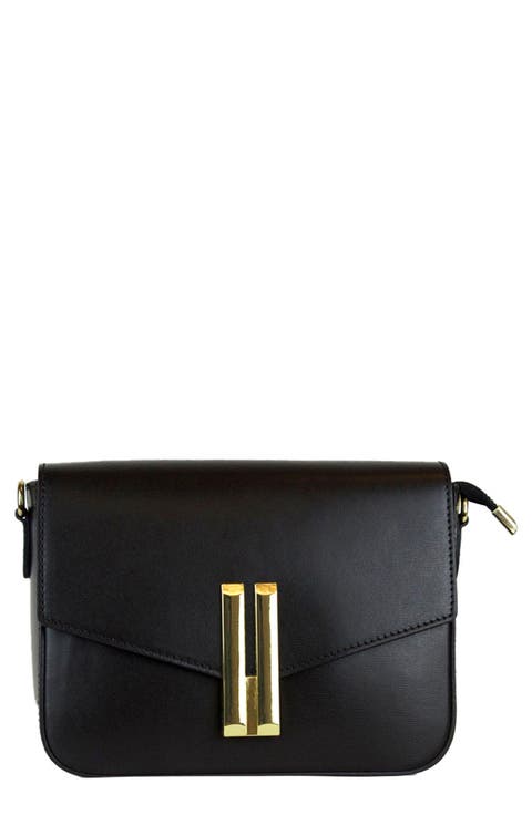 Leather Flap Crossbody Bag